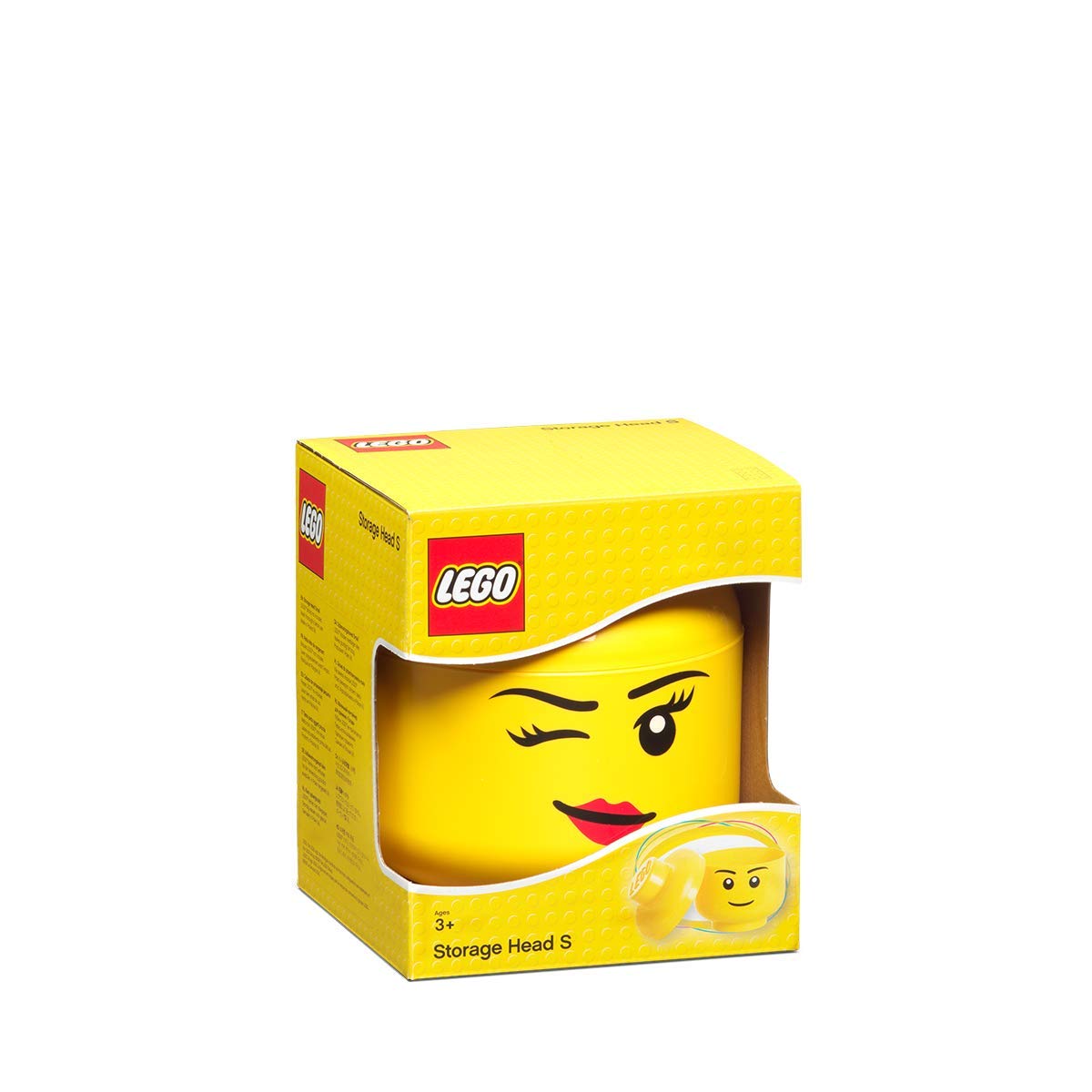 LEGO Small Winking Stackable Storage Head, Girl, 1 piece