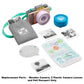 Replacement Parts for Fisher-Price Click-Away Camera Playset - GMN40 ~ Replacement Bag Includes Wooden Camera, 2 Plastic Camera Lenses and Felt