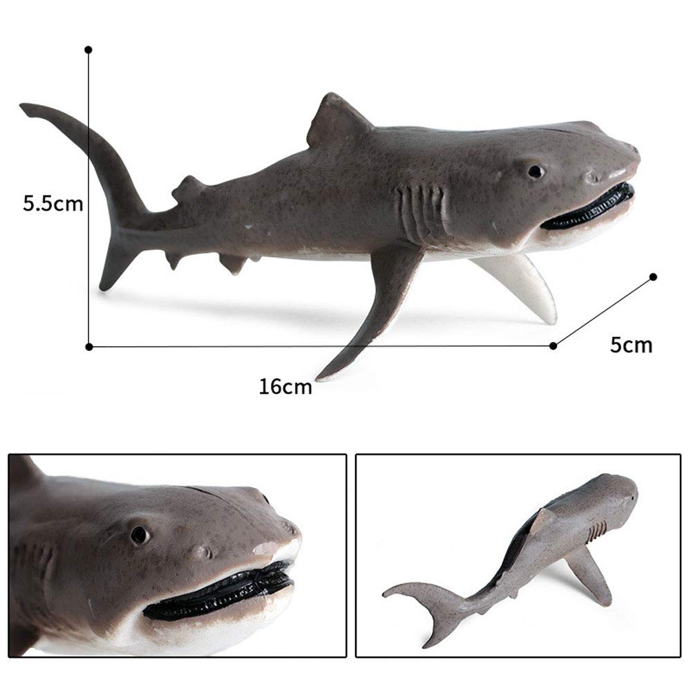 FLORMOON Animal Figures Realistic Megamouth Shark Plastic Early Educational Toys Cupcake Topper Party Gift for Kids 3+ Year Old