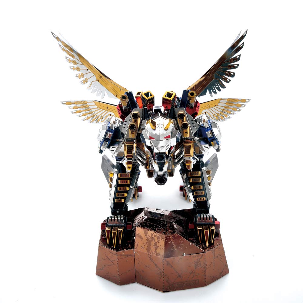 Microworld 3D Metal Puzzle, Mechanical Flying Tiger Metal Model Kits, DIY Brain Teaser Challenge 3D Puzzles for Adults, Art Craft Home Decor Gift