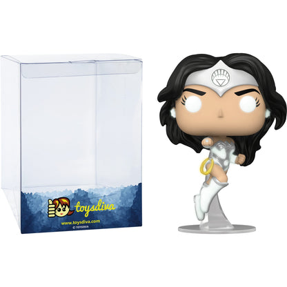 Funko Wonder W o m a n White Lantern [Glow-in-Dark] (EE Exc): P o p ! Heroes Vinyl Figurine Bundle with 1 Compatible 'ToysDiva' Graphic Protector