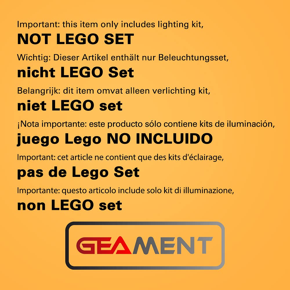 GEAMENT LED Light Kit for Technic Land Rover Defender - Compatible with Lego 42110 Building Model (Model Set Not Included)