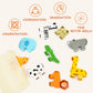 JugueteLand Wooden Animal Stacking Puzzle Toy, Educational Balancing Activity Toy for Kids, Wooden Zoo Animal Building Blocks Stacker & Bag, Stacking