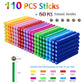 Veatree 160pcs Building Blocks Toys, 2.3" Magnetic Sticks and Non-Magnetic Balls Set, 3D STEM Game for Kids and Adults With Storage Bag