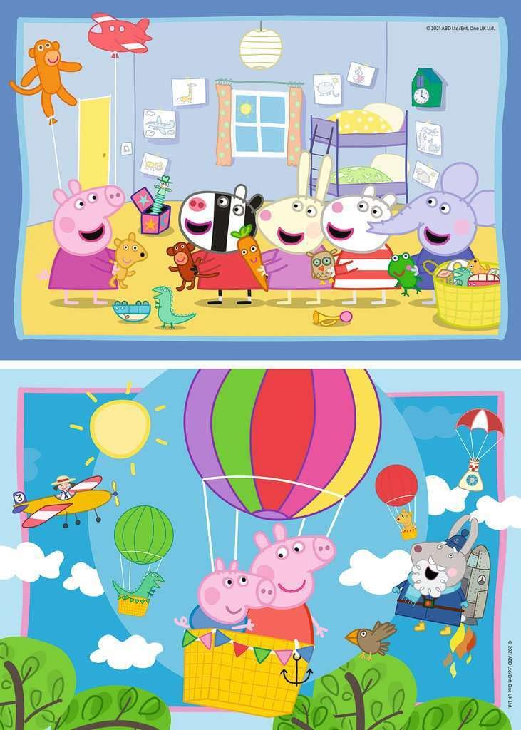 Ravensburger Puzzle 05574 Adventure 2 x 12 Pieces Peppa Pig Puzzle for Children from 3 Years