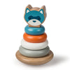 Mary Meyer Leika Wooden Toys Stacking Rings Montessori Toys for 24+ Months Old Toddler Preschool Gifts, 4.25 x 7-Inches, Raccoon & Fox