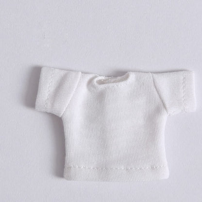 XiDonDon Short Sleeve T-Shirt for ob11,Molly,Body9,Gsc,1/12bjd Doll Clothes Toys Accessories (White)