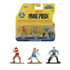 Jada Toys One Piece Netflix Luffy Nami Zoro Nano Metalfigs 3-Pack Die-Cast Figures Set Series 1