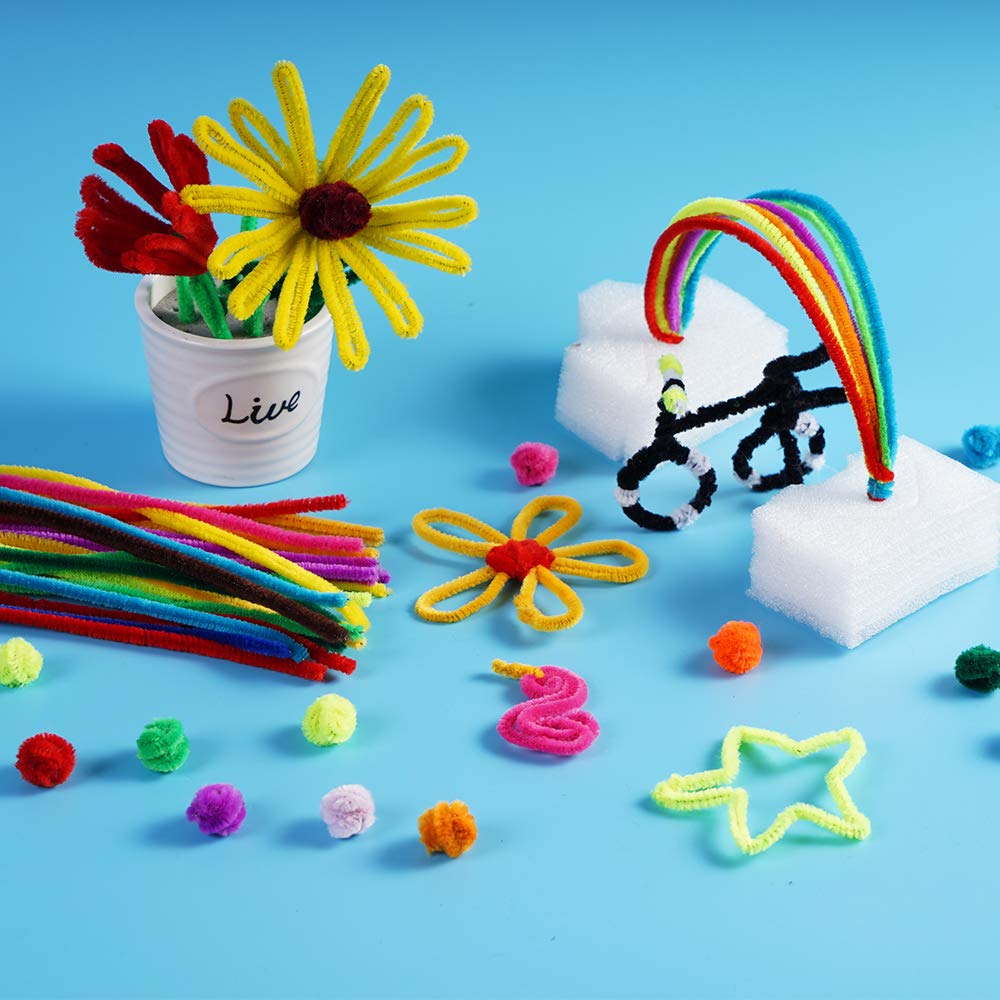 Pipe Cleaners,1600 Pieces Pipe Cleaners Crafts Pipe Cleaners Craft Supplies in 32 Colors Chenille Stems for Home and School DIY Art Crafts (0.23 x