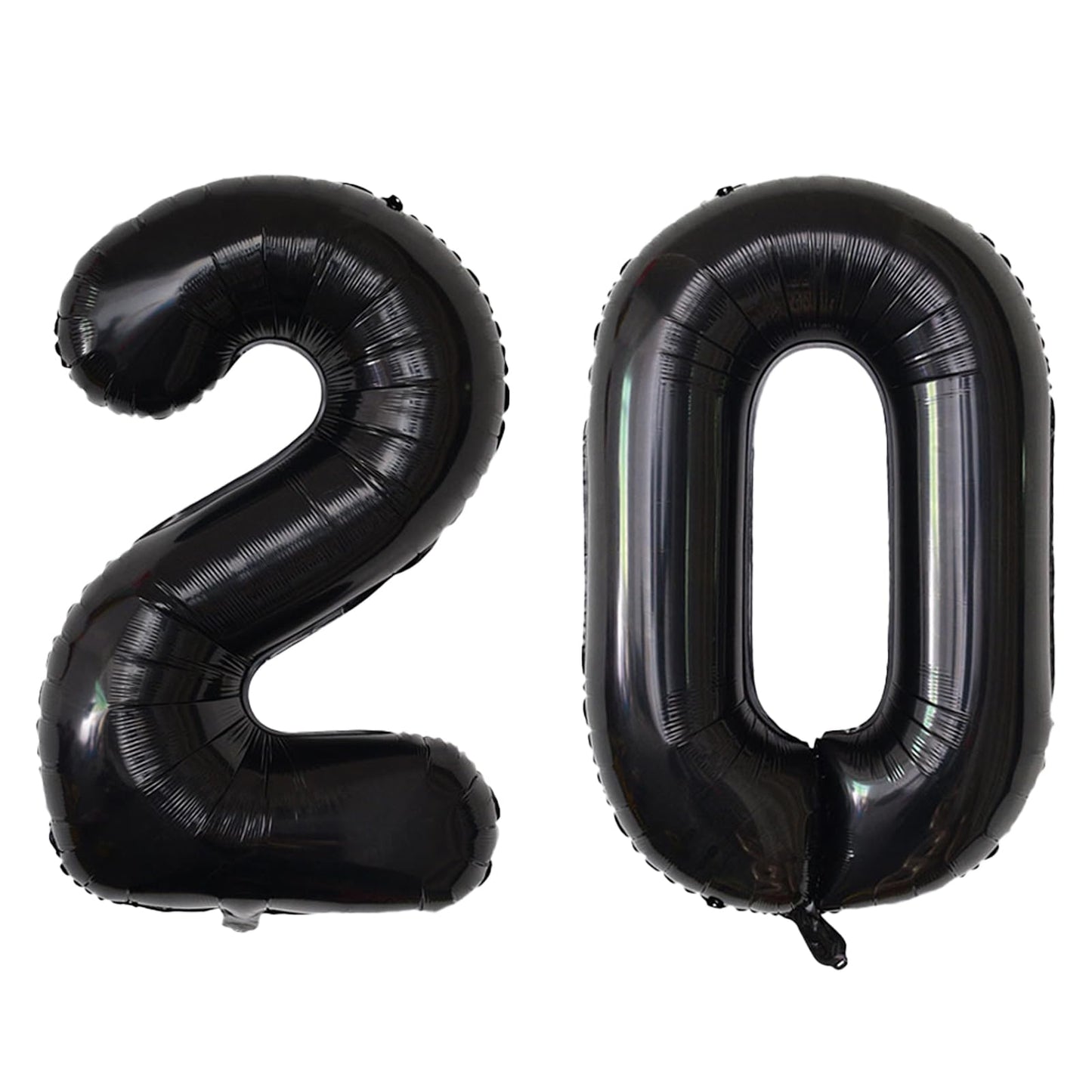 Number Balloons Black Party Balloon - Giant Number 20 Balloon, 40 Inch Large Balloon for 20th Birthday Decorations, Black Party Supplies for Men Women
