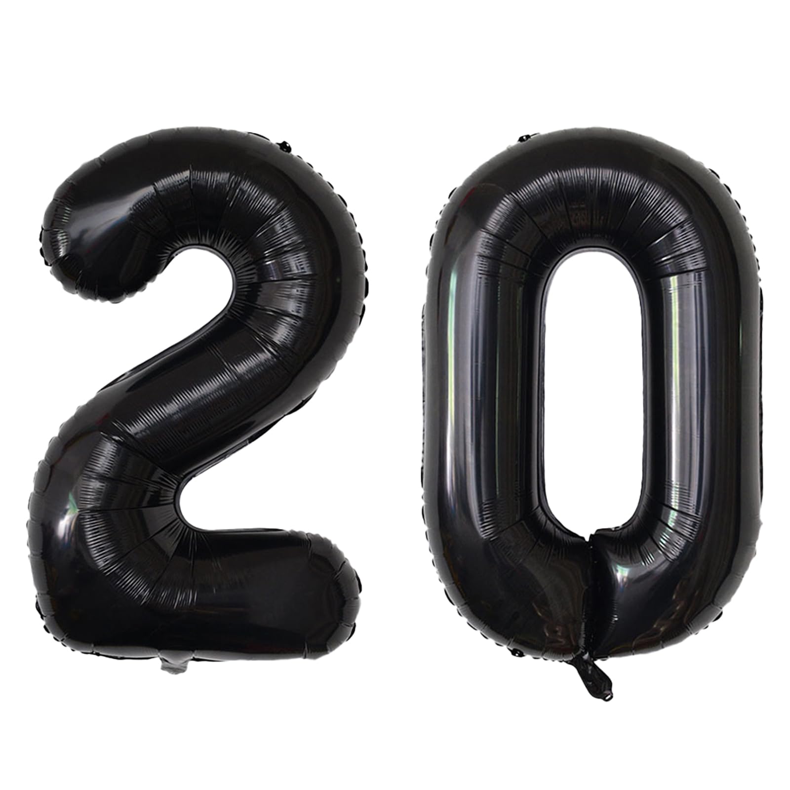 Number Balloons Black Party Balloon - Giant Number 20 Balloon, 40 Inch Large Balloon for 20th Birthday Decorations, Black Party Supplies for Men Women
