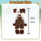 JamieCare 12" Irresistibly Soft Dog Plush Stuffed Animal Figure in Charming Corduroy Overalls - A Delightful Plush Collection Machine Washable Toys
