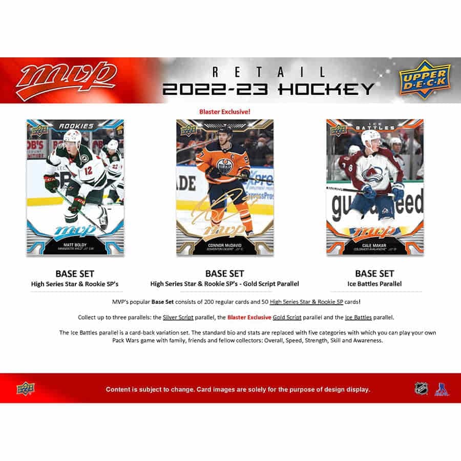 2022-23 Upper Deck MVP Hockey Trading Cards Factory Box Set