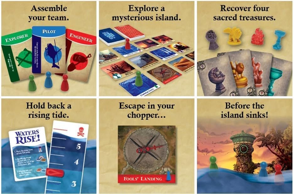Gamewright Forbidden Island - The Cooperative Strategy Survival Island Board Game