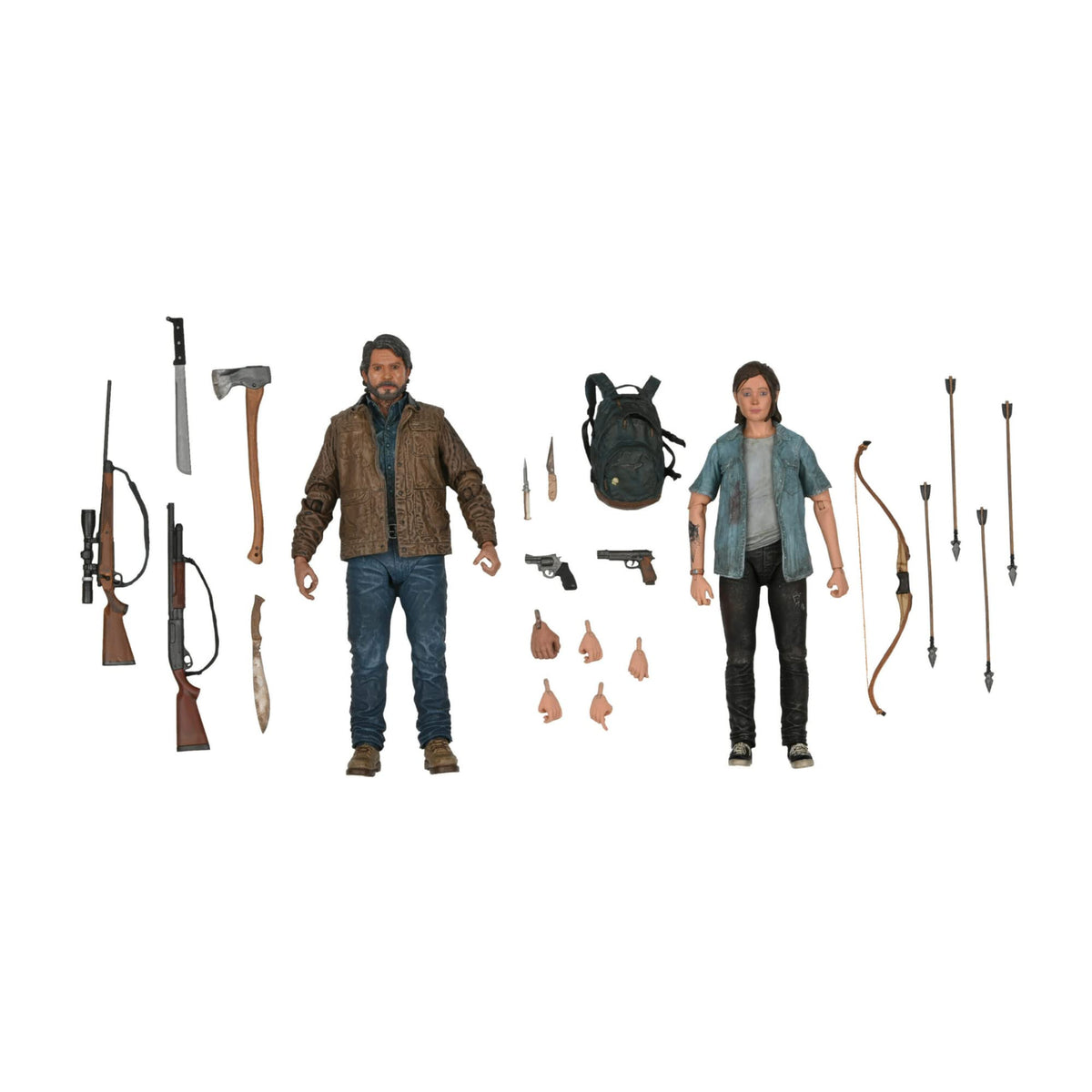 NECA - The Last of US 2 Pack of Two 7” Scale Action Figures - Ultimate 2 Pack Joel & Ellie