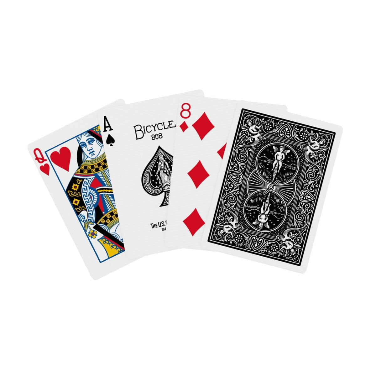 Bicycle Black Playing Cards Standard Index Poker Size Classic Deck