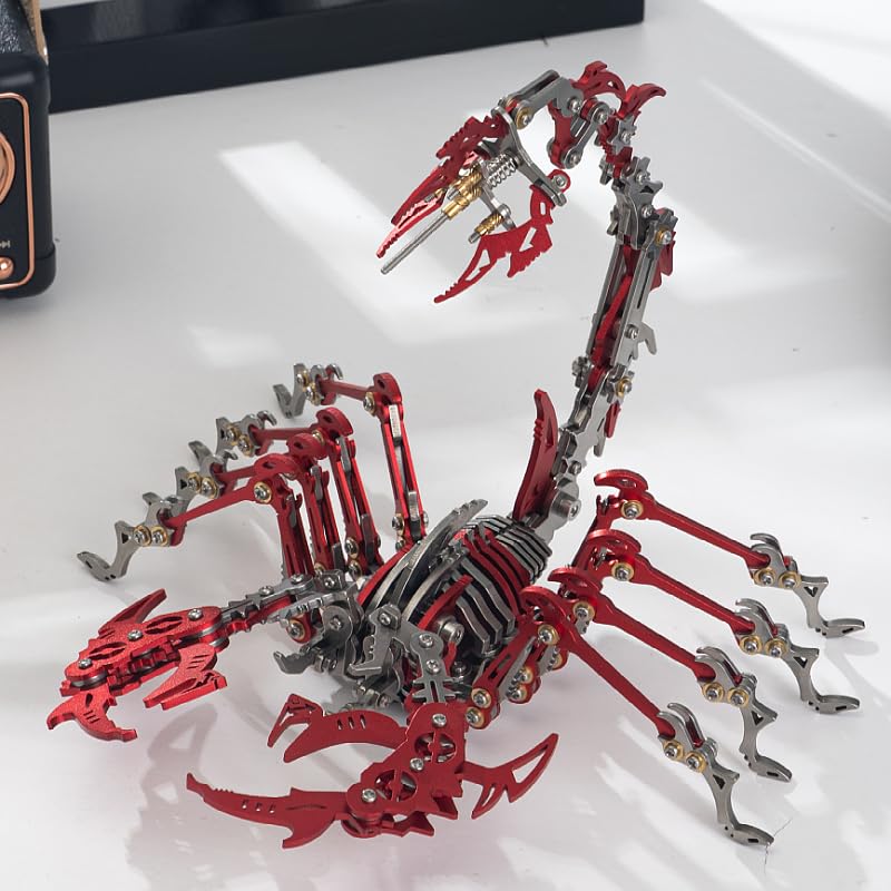 Mokrdomain Scorpio 3D Metal Jigsaw Puzzle, Red, 432 Pieces