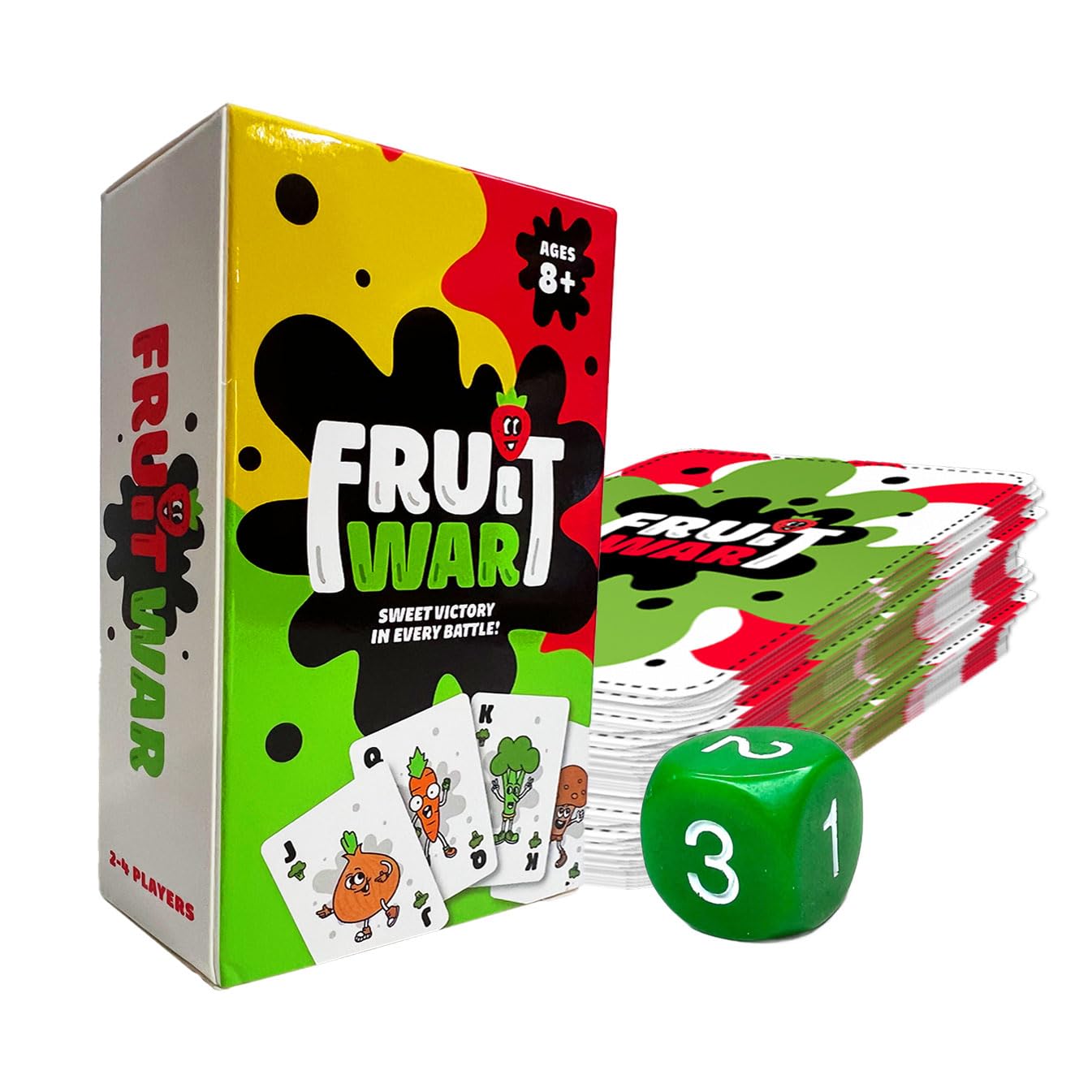 Blakruut Games Fruit War, A Family Friendly Game That is a Twist on The Classic Card-Game of War, with Quicker Play, Intense Battles and Fun