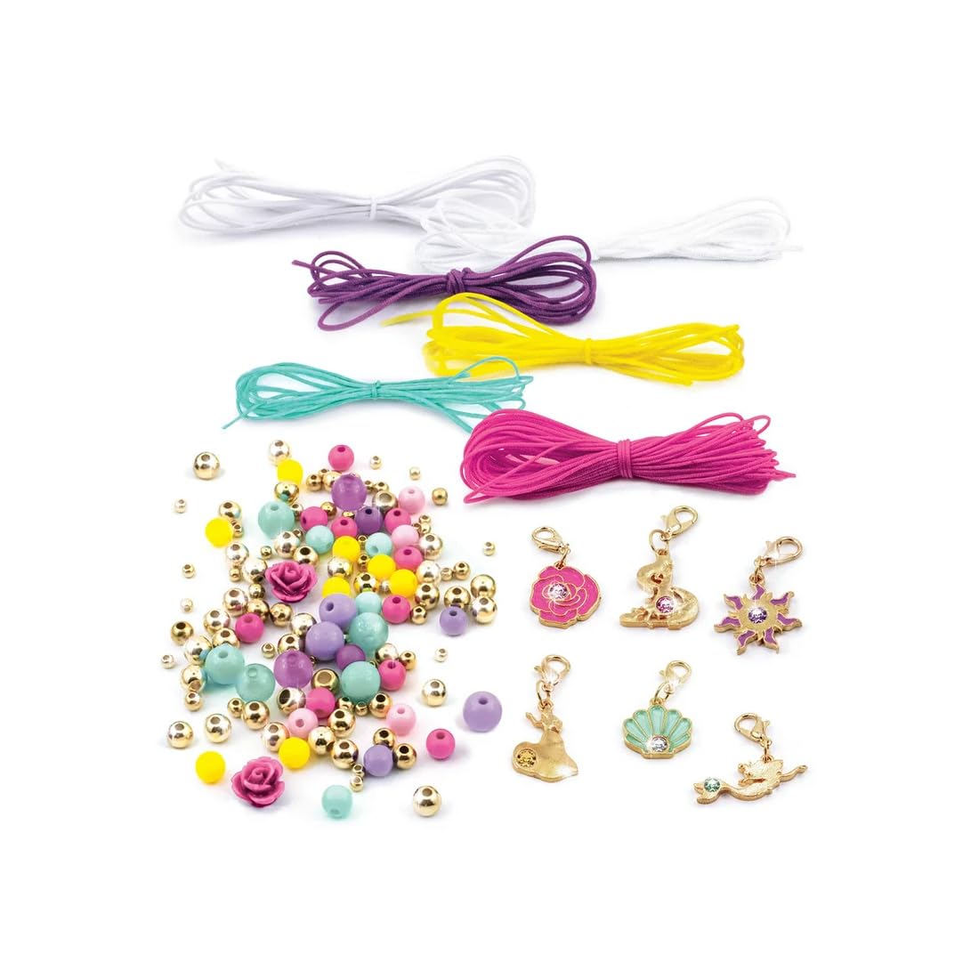 Make It Real Disney Princess Crystal Dreams Jewelry Kit - DIY Bead & Charm Bracelet Set with Swarovski Crystals, Includes Supplies & Exclusive