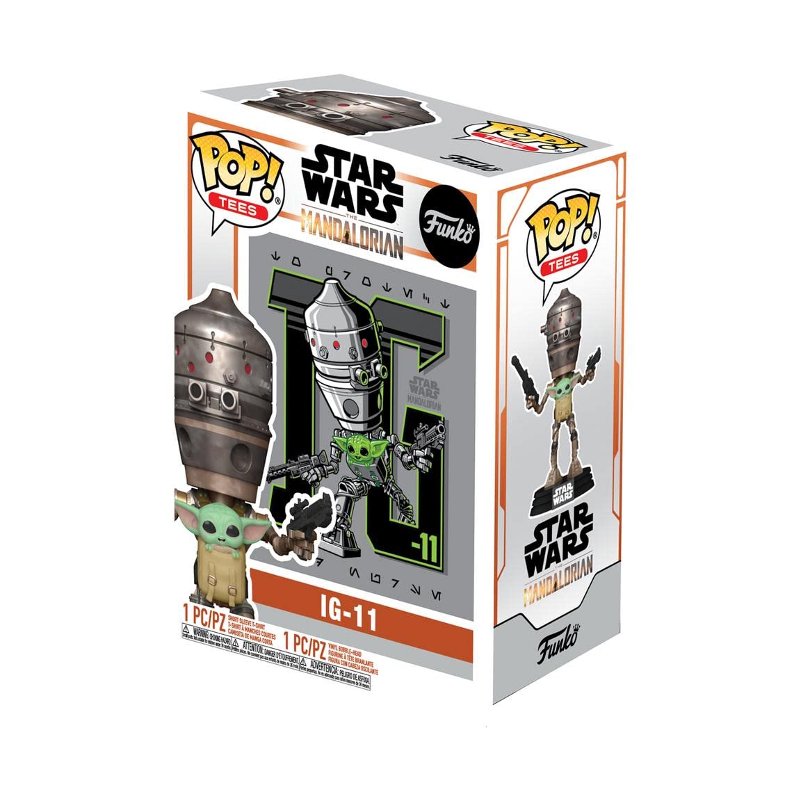 Funko Pop Star Wars - The Mandalorian - IG-11 with The Child Pop and Shirt (Medium)