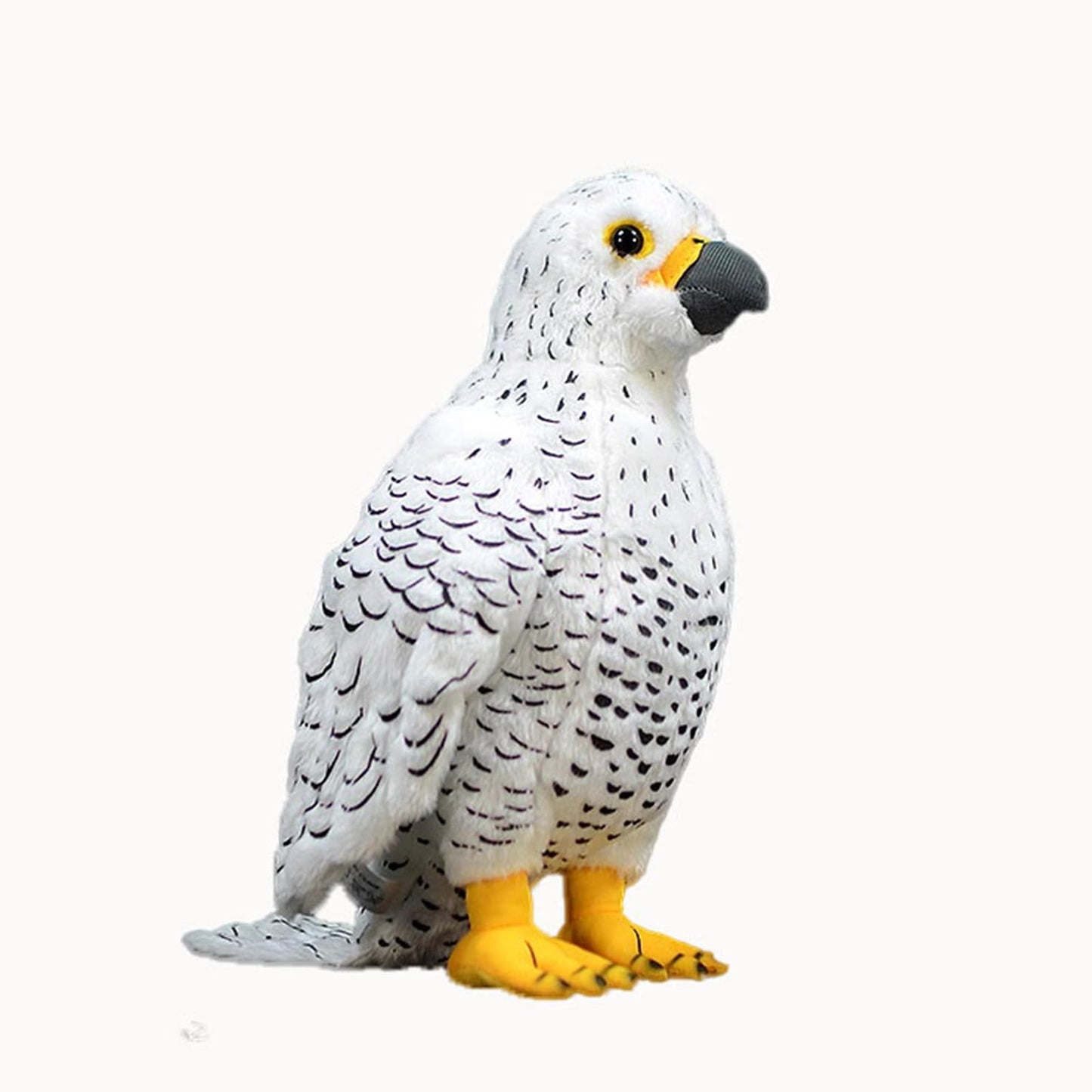 BABY FRANKIEZHOU Simulation White Gyrfalcon Bird Soft Stuffed Plush Toy|Super Falcons Dolls Cute Lifelike Model Gifts|Perfect for Science
