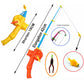 Timisea 6 Pieces Fishing Rod Magnetic Fishing Game Educational Learning Toys 3 Colors Plastic Floating Fish Toddler Color Ocean Sea Animals