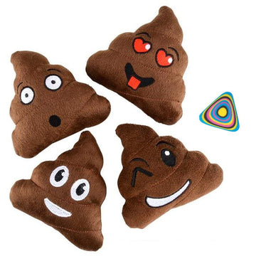 AMSUM Emoji Poop Pillow 5" Plush Assorted- 12 Pack - Party Favors, Goody Bags, Prizes, Gag Gifts
