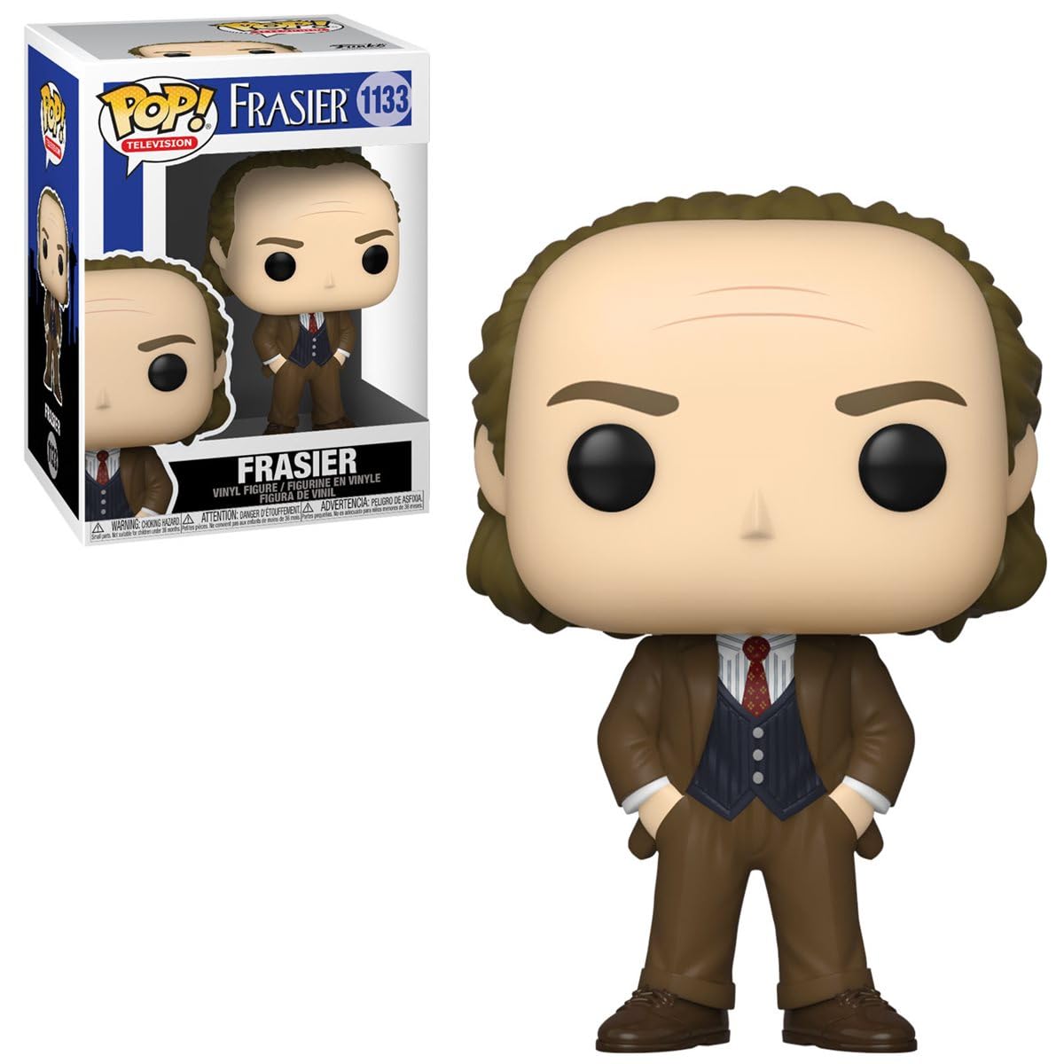 Funko Pop! TV: Frasier - Frasier Crane Vinyl Figure (Bundled with Compatible Pop Box Protector Case), Multicolored, 3.75 inches