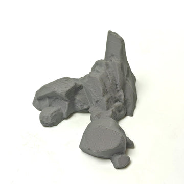 LuckyVin 3D Printed Irregular Gray Stone Cluster - Tabletop Game Terrain for 28-32mm Scale Miniatures, Painter-Friendly Wargame Scenery (Grey)