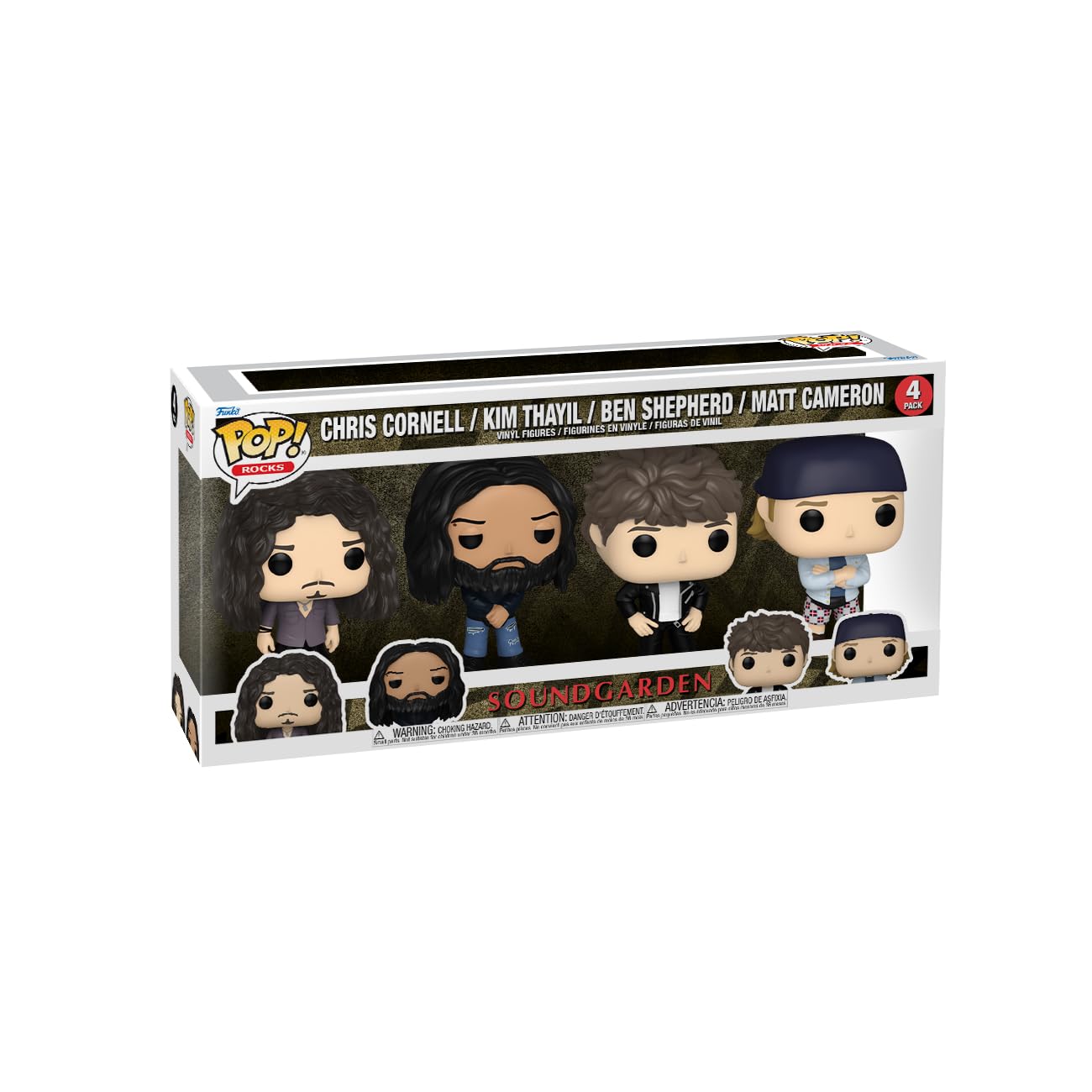Funko POP! Rocks: Soundgarden, 4-Pack - Chris Cornell - Collectable Vinyl Figure - Gift Idea - Official Merchandise - for Kids & Adults - Music Fans -