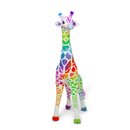 Melissa & Doug Rainbow Giraffe Lifelike Plush