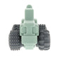 Nuby Silicone Teether Toy for Babies - Textured Teething Green Jeep Car with Moving Wheels - Soothes Sore Gums - Encourages Tactile Development