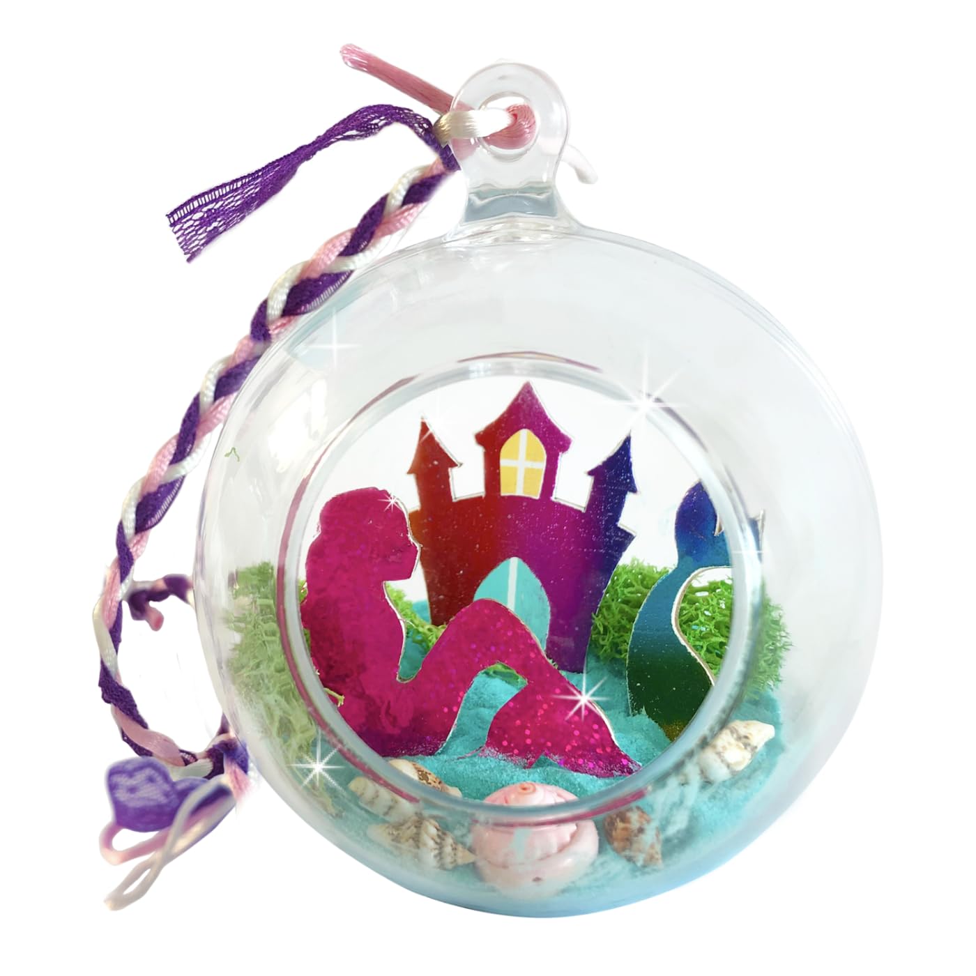 BOX CANDIY Totally Mermaids Hanging Mini Diorama Terrarium Kit to Make and Display