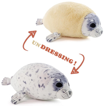 Chubby Blob Young Seal Pillow Soft Plushies, Cute Ocean Stuffed Animals Plush Toy, Room Decor,Throw Pillow Doll Big Plush Toys Gift