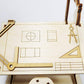 StonKraft Wooden 3D Puzzle Miniature Drafting Table - Home Decor, Construction Toy, Modeling Kit, School Project - Easy to Assemble