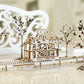 Ugears Tram with Rails - 3D Puzzle Self Propelled Mechanical Wooden Model