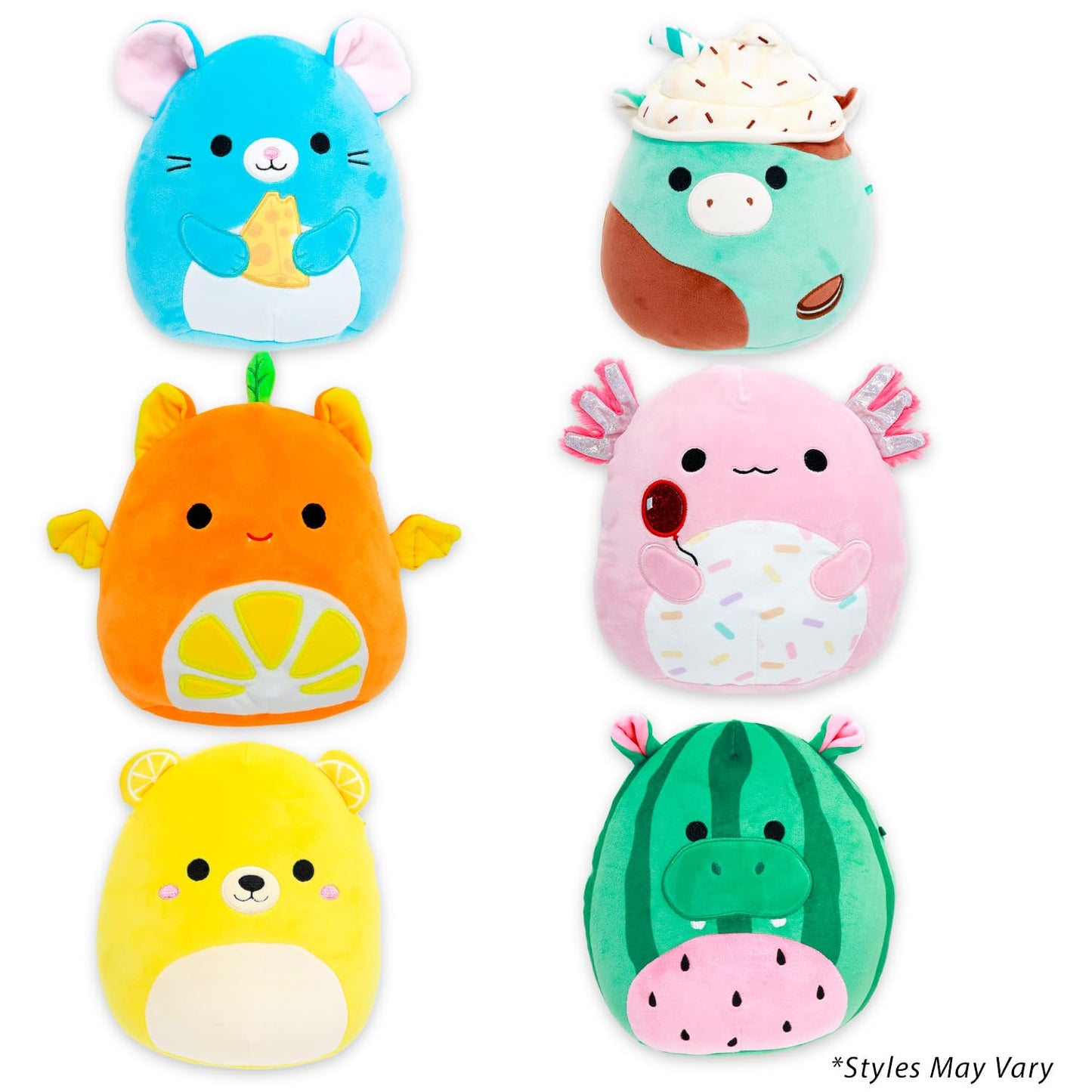 Squishmallows Plushie Set for Kids - 4 Pc Bundle with 8" Medium Sized Plush Animals | Squishmallows Plush Set for Girls, Boys (Styles Will Vary)