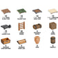 Monster Adventure Terrain 3D Interchangeable Builder System - 121pc Painted Specialty Accessories Set - Build Modular Worlds in a Snap & Elevate Your