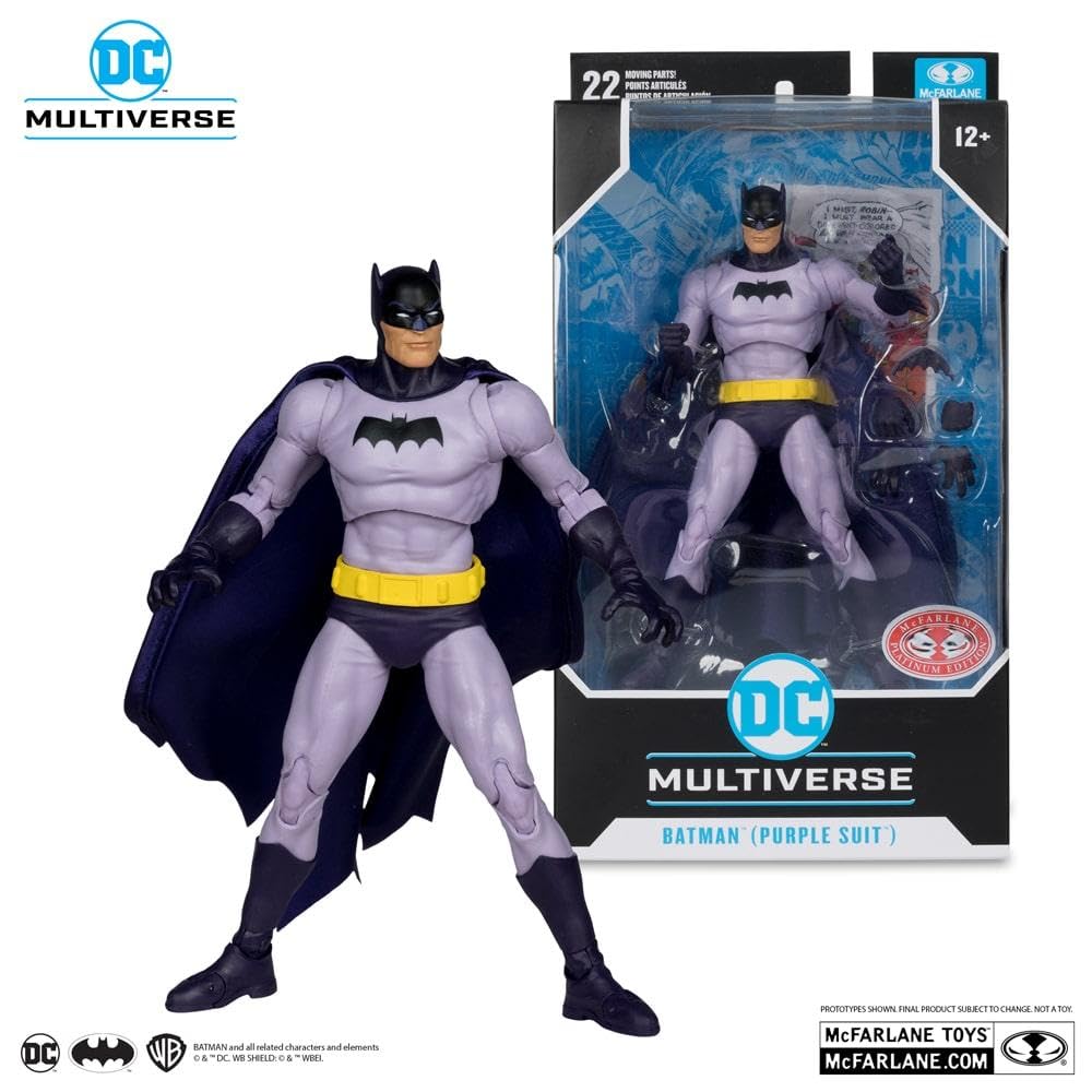 DC Multiverse Detective Comics #241 7 Inch Action Figure Exclusive - Batman (Purple Suit) Red Platinum