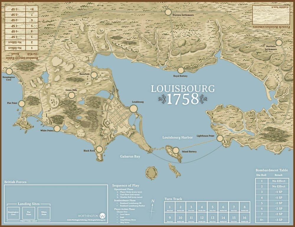 Worthington Games: Louisbourg 1758 Board Game, WPUB 076