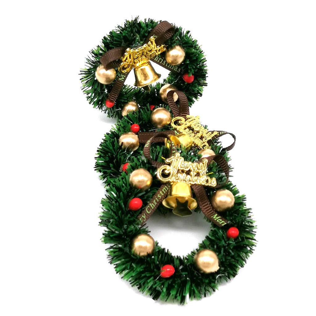 SXFSE Dollhouse Decoration Accessories, 1:12/1:6 Dollhouse Miniature Scene Christmas Wreath Pretend Model