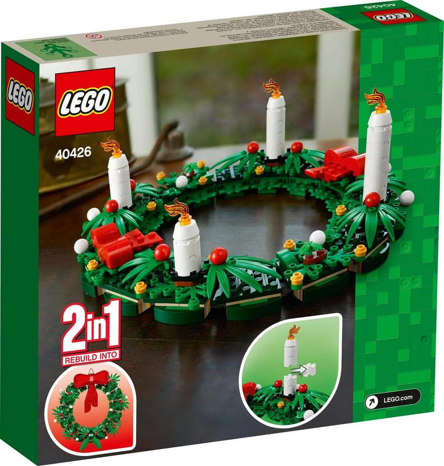 LEGO Iconic - Christmas Wreath Building Set (510 Pieces, 40426)