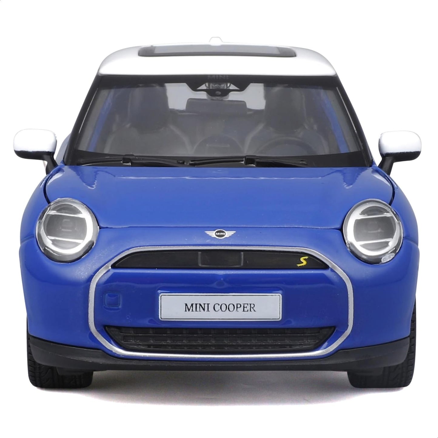 Maisto - Mini Cooper SE 2024 (J01), 1:24 scale diecast car, Color Blue, Detailed replica of the new electric version, Doors and hoods, Recommended