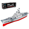 MakerTopia LHD-881 Remote Control Boat, 2.4G RC Electric High Frequency Twin-Engine Battleship Model RC Boat, RC Watercraft Model Electric Water