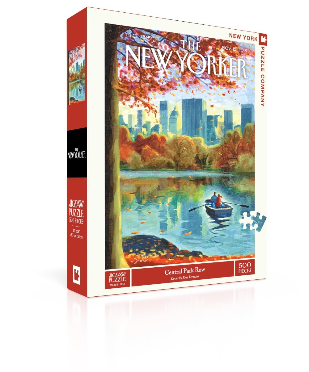 New York Puzzle Company - New Yorker Central Park Row - 500 Piece Jigsaw Puzzle for Adults by Eric Drooker