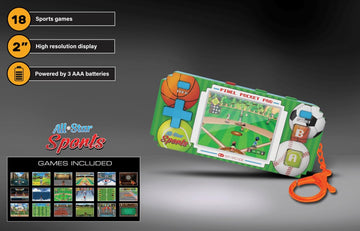 My Arcade All-Star Sports Pixel Pocket Pro: Preloaded Game, Baseball, Soccer, Basketball, 18 Games in 1