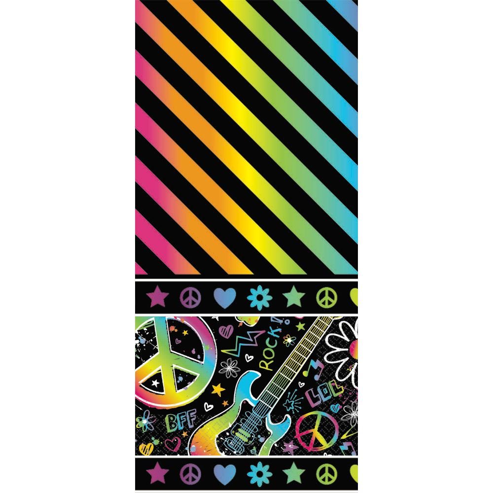 Neon Doodle Plastic Table Cover
