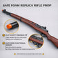 Full Size 43.5" WWII Style Foam M1 Rifle Prop - Wood Texture, Lightweight Non-Functional Military Cosplay Display for Adults