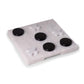 Bey-Berk Marble Tic Tac Toe Set, 9" x 9" White Board with Black & White Playing Pieces, Elegant Coffee Table Game