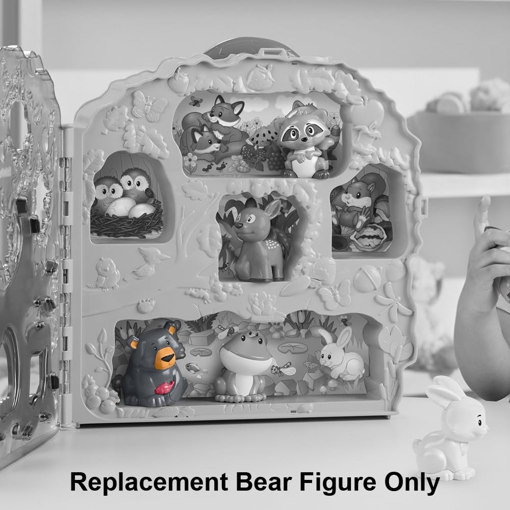 Little People Replacement Part for Fisher-Price Dollhouse Forest Playset HWB29 - Pretend Play Black Bear Figure